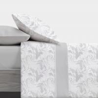 Carpe Diem Juego de Sábanas Estampada SWIRL Gris 50% Algodón 144 Hilos (Cama 90) - details 1