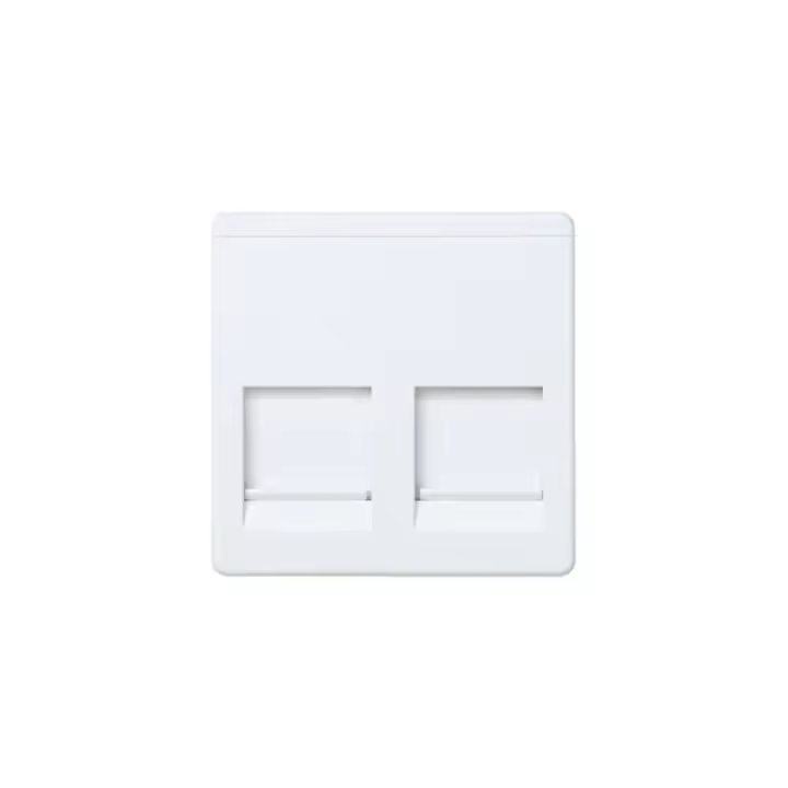 Adaptador plano 2 conectores voz y datos ancho Simon 27 BLANCO 27486-35 - 1