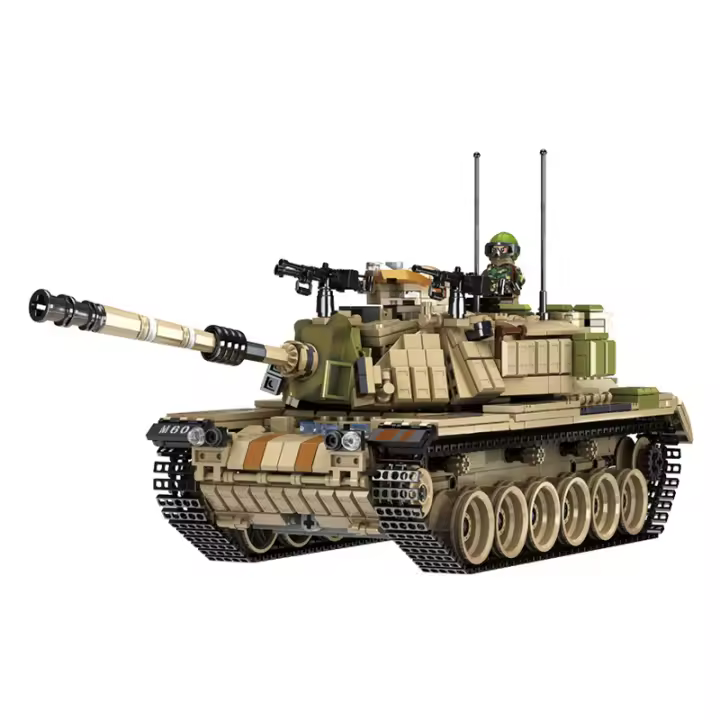Bloques De Construcción PLAS632004 M60 Magachi Tanque Principal Serie Militar Pequeño Partícula Juguete De Montaje Para Niños Chicos Adultos Regalos - 1