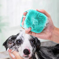 Set De Cepillo Y Champú Para Mascotas De Silicona Suave Con Almacenamiento Integrado Herramienta De Aseo Doble Cara Para Perros Y Gatos - details 1