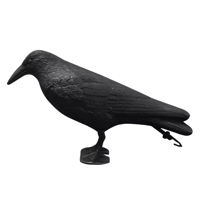 Decoración De Jardín Exterior Cuervo Negro Simulación Repelente De Aves Para Control De Plagas Pigeon Repelente De Jardín Moderno - 1