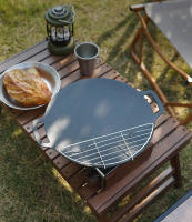Barbacoa Portátil En Acero Inoxidable Con Malla De Asar Y Relleno Para Camping Y Exterior Grillete De Red Antideslizante Para Sopas Y Verduras - details 2