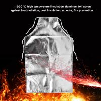 Delantal resistente al calor, delantal de papel de aluminio de 1000 grados Delantal resistente a altas temperaturas adecuado para trabajo aafety/Cocina - details 0