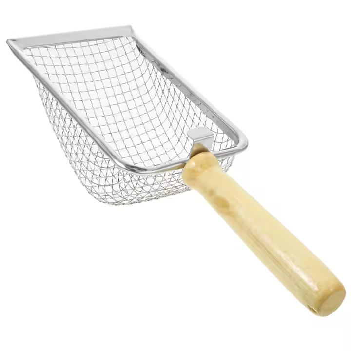 Escobilla De Acero Inoxidable Para Arena De Gato Reptiles Y Terrarios Accesorios De Jardín De Piedra Madera Y Tierra - 1