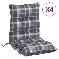 vidaXL Cojines para silla respaldo bajo 4 uds tela Color Antracita,  Verde,  Negro y mas Cojín Decorativo de Asiento Cojines de muebles de salon - details 5