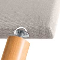 DHOME Cabecero de Lino Natural con Botones y Patas de Madera Cabezal Tapizado Cama Dormitorio Moderno - details 6