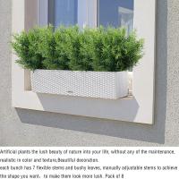 7 Ramas De Flores Artificiales Con Hierba Plástica Para Decoración De Boda Hogar Jardín Vaso Fotografía Interior Bonsái Plantas Falsas - details 15