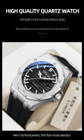 Reloj De Cuarzo Para Hombre CHENXI 8268 Con Correa De Silicona Luminosa Resistente Al Agua Calendario Deportivo Y Casual - details 14