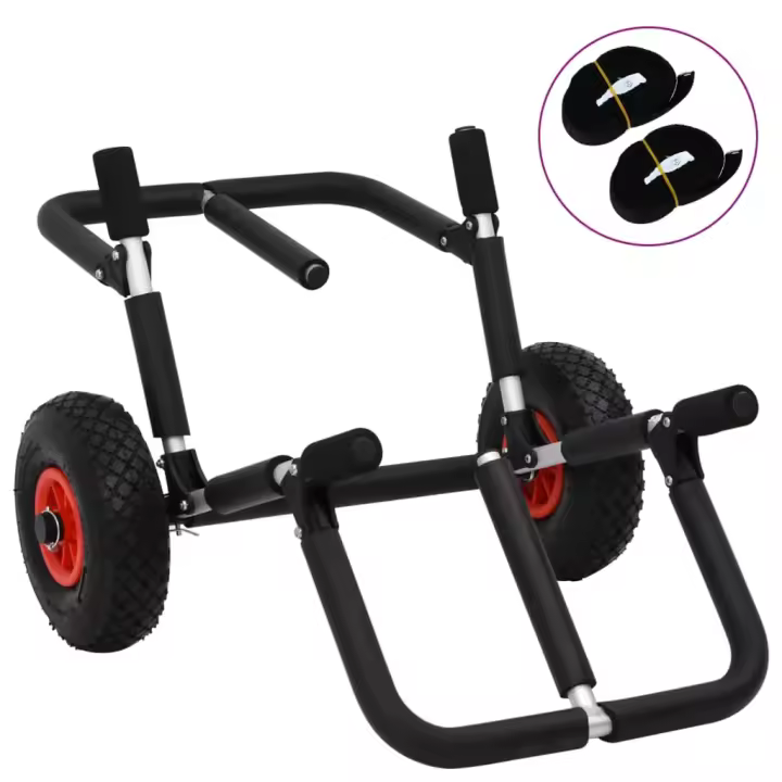 vidaXL Carrito plegable de kayak aluminio 90 kg - 1