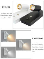 Lámpara De Pared LED Para Interiores 7W Con Carga USB Luz De Pared Moderna Nórdica Para Dormitorio Y Sala De Estar Interruptor Incluido - details 24