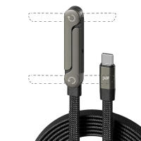 Cargador Multiusos Plegable De 240W Con Soporte Para Teléfono Y Cable De Datos Tipo C 2-en-1 Carga Rápida Metálico Para Teléfonos Móviles - details 0