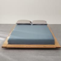 Sábana Ajustable Azul De Fibra De Bambú Eucalipto Para Cama De 1.2/1.5/1.8m Con Cinturones Elásticos Cubierta De Matrás Silky Transpirable - details 2
