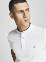 Jack & Jones Jjepaulos Mao Polo Ss Noos 12199711 White Hombre - details 1