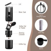 Cafetera Eléctrica inalambra para Exterior, máquina de café de 1200MAh recargable por USB, portátil, totalmente automática, para viaje en coche y Hogar - details 4