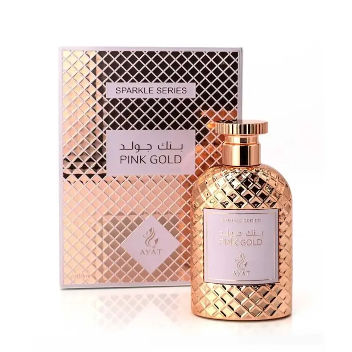 Lattafa Perfume PINK GOLD AYAT Sparkle Series 100ml +ATOMIZADOR 5ml Recargable GRATIS - 1