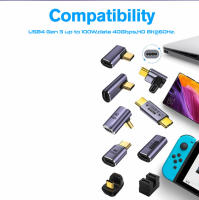 Adaptador De Carga Rápida USB-C a Tipo C 40Gbps OTG C-Type 90 Grados USB4.0 100W 5A Adaptador De Datos Para MacBook 8K60HZ - details 12