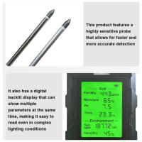 Medidor De Humedad Y Luz Solar PH Temperatura Humedad Sensor De Tierra Para Jardín Plantas Y Flores 6 En 1 - details 1