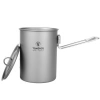 Tomshoo Olla De Titanio De 900ml Con Tapa Y Mango Plegable Cocina Portátil Para Camping Senderismo Picnic Soporte Para Arroz Y Comida Taza Y Botella - details 0