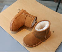 Botas De Nieve Para Niños Y Niñas Con Plataforma Y Peluche Grueso Estilo Conciso Cuatro Colores Slip-on Unisex Zapatos De Invierno Ajuste Verdadero Tamaño - details 13