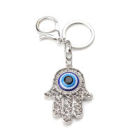 Llavero De Ojo De Suerte Con Mano De Fatima Y Mariposa Azul Para Coche Llavero Turco Con Ojo Maligno Para Hombres Y Mujeres Joyería EY138 - details 27