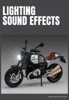 Modelo a Escala 1:12 De Motocicleta R Nine T En Aleación Con Sonido Y Luz Vehículo De Juguete Para Coleccionistas Y Niños Simulación off Road Sin Batería Material Metálico - details 3