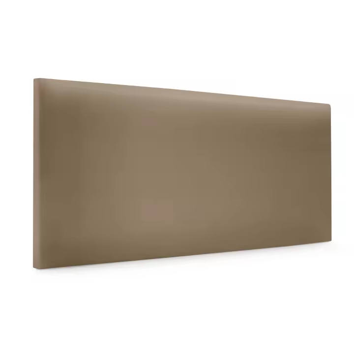 DHOME Cabecero de Polipiel o Tela AQUALINE Liso Cabeceros Cabezal Tapizado Cama Lujo (Marrón Claro Polipiel) - 1