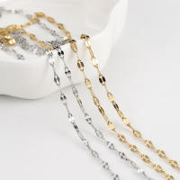 Cadenas De Labios De Acero Inoxidable 2 Metros Para Collares Pulseras DIY Suministros De Joyería Color Acero Y Oro - details 7