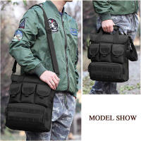 Bolsa Táctica Para Hombres De Exterior Con Sistema MOLLE En Tela De Nylon Camuflada Monedero De Hombro Para Deportes Herramientas Viaje Bolsa De Mano - details 1