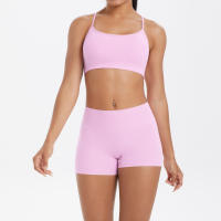 Conjunto De Yoga Para Mujer Con Top Deportivo Y Shorts Cortos Conjunto De Entrenamiento Con Bolsillos Transpirable Y Eco-amigable - details 28