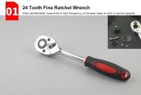 Juego De Herramientas De Reparación De Coche Multifuncional 46 Piezas Juego De Herramientas De Estuche Ratchete Sockets Combinación Para Motocicleta - details 8