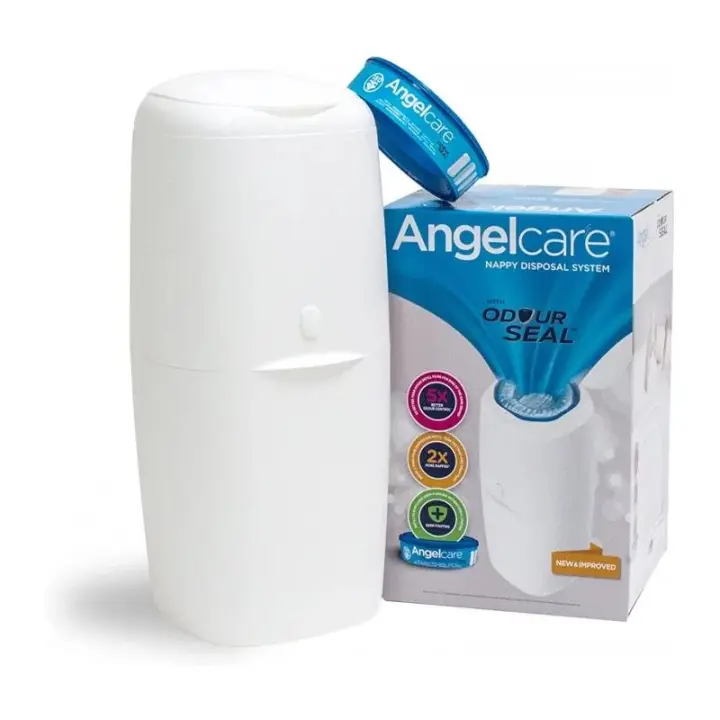 Contenedor de Pañales Angelcare para 28 Pañales con Recambio - Sistema Higiénico y Fácil de Usar - Protección contra Olor - Marca: DC Pharm - 1