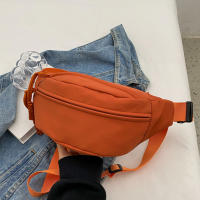 Bolsa De Cintura Para Mujer Nueva En Lona Estilo Coreano Portátil Con Cierre De Cremallera Bolsa De Hombro Y Pecho Deportiva Casual Unisex - details 13