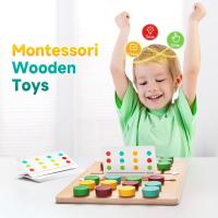 Juego De Memoria Para Niños Montessori Tablero De Rompecabezas Deslizante Juguete De Viaje Para Niños Y Niñas Colorido Desafío Cerebral - details 2