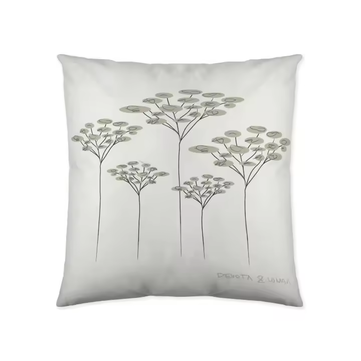 FUNDA DE COJIN VACIO 100% ALGODÓN DRAGO 2 60x60 CM DEVOTA & LOMBA FABRICADO EN ESPAÑA - 1