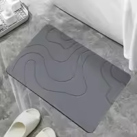 Alfombra De Baño De Piedra De Diatomeas Interior Absorbente Y Secado Rápido Alfombra De Ducha De Plástico Moderna Antideslizante Para Entrada - details 5