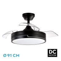 FABRILAMP - Ventilador Dc Olimpia Negro, 3000-4500-6000K, 6 Velocidades - details 0