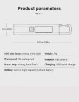 Linterna LED Recargable USB Super Brillante Con Gancho Para Camping Luz De Zoom Y Impermeable XPE Torcha Luz De 1-10 Piezas - details 13