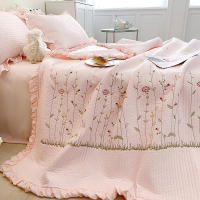 Cubierta De Edredón De Verano Con Bordado De Flores Y Volantes Estilo Princesa Coreana 1/3Pc Fundas Para Edredón Microfibra Seda 400TC Sin Alérgenos Para Adultos - details 20