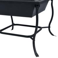 vidaXL Brasero de acero negro 42x42x45 cm - details 5