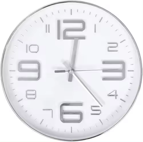 Reloj de pared moderno cableed 30 cm Blanco - 1
