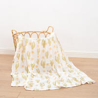 Kangobaby #Mi Vida Suave# Nueva Diseño Manta De Envolver Para Bebé De Algodón Y Bambú Muselina Cómoda Cubierta Para Amamantar Recién Nacido - details 3