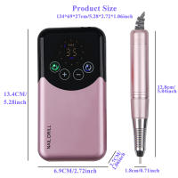 Máquina De Uñas Recargable Con Motor Sin Núcleo 35000RPM Para Manicura Y Pedicura De Gel De Acrílico Y Pulido Eléctrico De TFSCLOIN - details 6