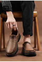 Zapatos Casuales Para Hombre Nuevos Moda Con Cuero Genuino Hechos a Mano Zapatillas De Conducción Slip-on Planos Mocasines Transpirables Y Masajeados Para Caminar - details 7