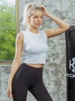 Chaleco De Deporte Para Mujer Sin Mangas Ajustado Para Yoga Fitness Pilates Entrenamiento Verano Camiseta Base Combinable - details 6