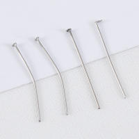 50pcs Clavos De Cabeza Plana En Forma De T De Acero Inoxidable 20-40mm Para Suministros De Fabricación De Joyas DIY Color Oro Y Acero - details 0
