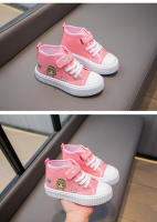 Zapatos De Lona Para Niños Y Niñas Estilo Cuatro Estaciones Bordado Blanco Dibujos Animados Niños Y Niñas Rosa Suave Antideslizante Casual - details 12