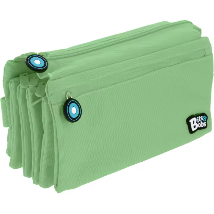 GRAFOPLAS PORTATODO CUADRUPLE BITS&BOBS VERDE MINT BITS&BOBS 10x23x12 Cms. - 1