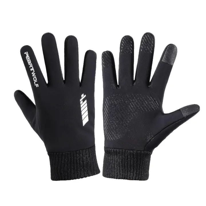 Guantes de invierno cálidos para pantalla táctil, resistentes al viento, para hombre - 1