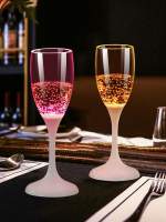 Juego De 6 Copas De Champagne LED Para Adultos Copas De Vino Brillo Colores Plásticos Glow En La Oscuridad Para Fiestas - details 5