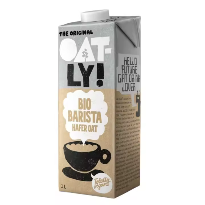 Oatly Bebida de Avena Bio Barista 1L – Orgánica, Cremosa y Perfecta para Espumar - 1